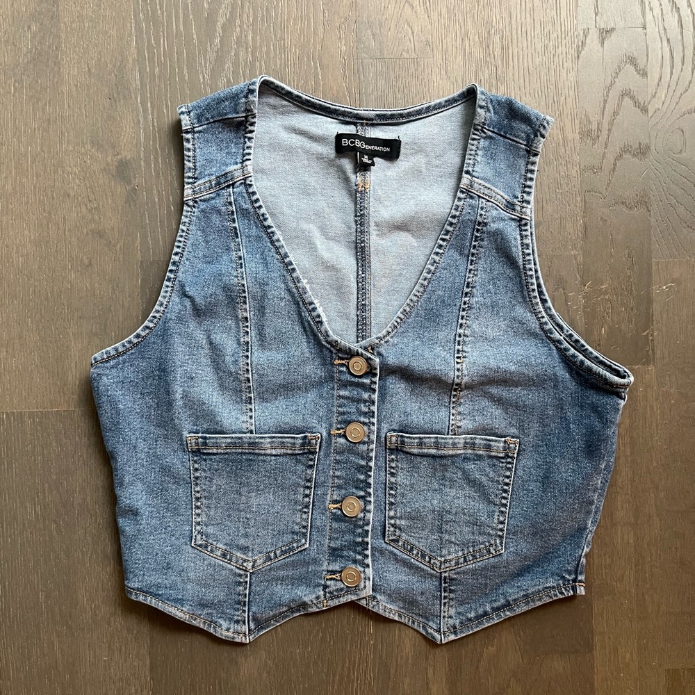 BCBGeneration blue denim vest